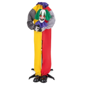 4.5FT Halloween Clown Decoration With LED Eyes And Phrase Recording
