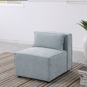 Modular Sofa Grayish Blue Chenille Fabric, Simple And Grand, The Seat And Back Is Very Soft. This Is Also A KNOCK DOWN Sofa