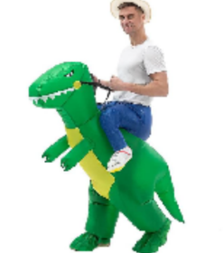 Dinosaur Costume Funny Blow Up Halloween Ride On Big Head Inflatable T-Rex Costumes
