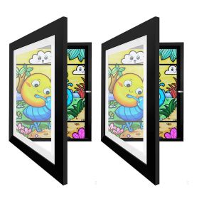 Kids Art Frame Front Opening Wooden Frame Artwork Display Storage Frame A4 Picture Frame Wall Display For Photo Art Projects Picture Children Drawing
