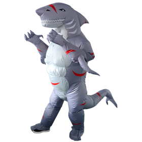 Inflatable Shark Costume Blow Up Jaws Jumpsuit Fancy Dress Funny Carcharias Suit--Only Supports Self-pickup.