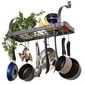 Wall Mounted Metal Kitchen Storage Pot Rack