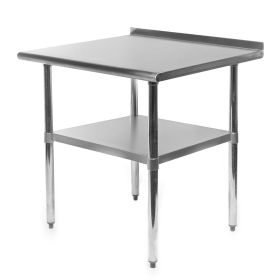 Heavy Duty 30 x 24 inch Stainless Steel Restaurant Prep Work Table with Backsplash