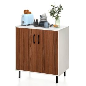 Modern Wood Dining Sideboard Buffet,   2-Door Storage Cabinet