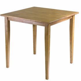 Solid Wood Shaker Style, Square Dining Table in Light Oak Finish
