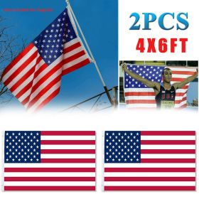 American Flags For Outside 4X6 FT USA Flag - Premium US Flag 120X180cm Heavy Duty Outdoor Large Nylon Flag Stars With Brass Grommets
