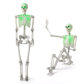 5.5ft Life-Size Pre-Lit Halloween Skeleton