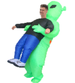 Inflatable Alien Costume For Adults Funny Blow Up Alien Carrying Costume For Halloween Cosplay--Only Supports Self-pickup.