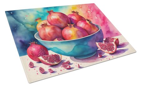 NEW Colorful Pomegranates Glass Cutting Board Decorative Tempered Glass Kitchen Cutting and Serving Board Large Size Chopping Board